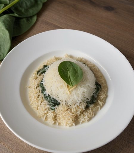 Parmesan Rice With Spinach recipe image