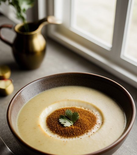 Parsnip & Apple Soup (Irish recipe image