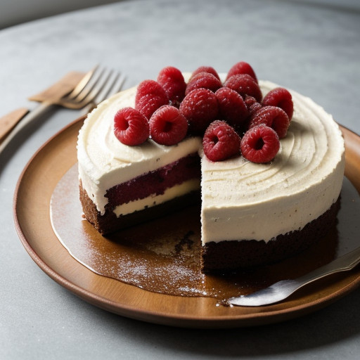 Passover Forgotten Torte With Raspberry Sauce recipe image