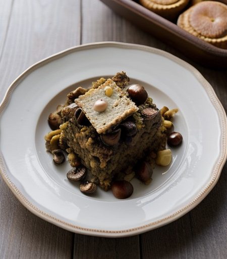 Passover Stuffing With Chestnuts & Mushroom recipe image