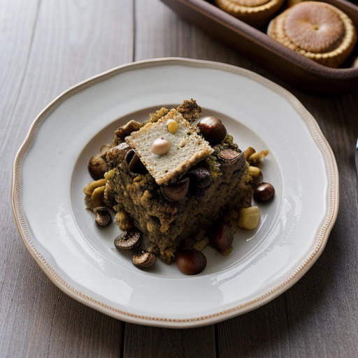 Passover Stuffing With Chestnuts & Mushroom recipe image