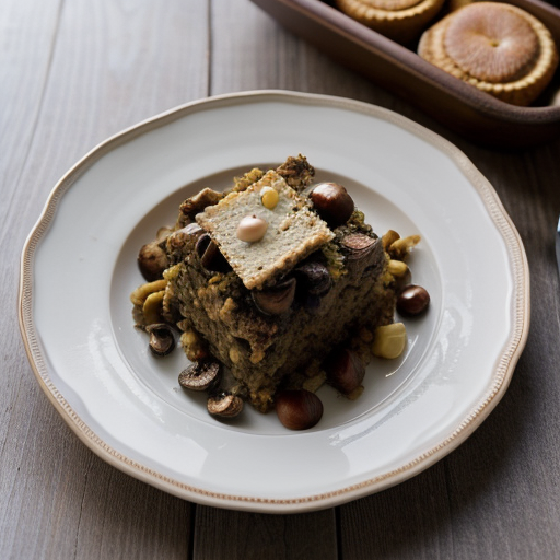 Passover Stuffing With Chestnuts & Mushroom recipe image