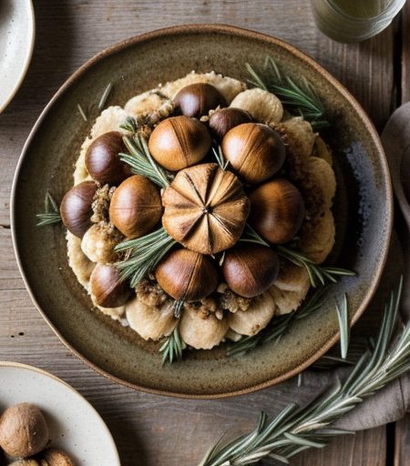 Passover Stuffing With Chestnuts and Mushrooms recipe image