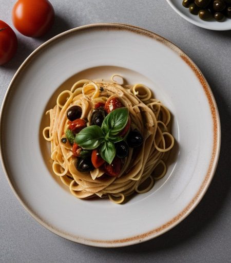 Pasta Alla Checca (Pasta With Steeped Tomato recipe image