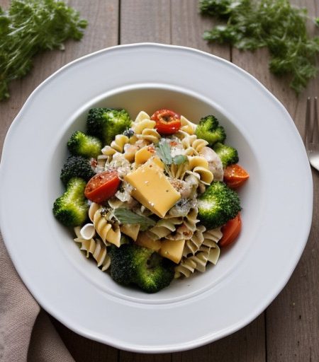 Pasta, Cheese, and Vegetable Salad recipe image