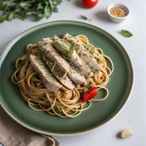 Pasta Chicken Salad With Peanuts recipe image