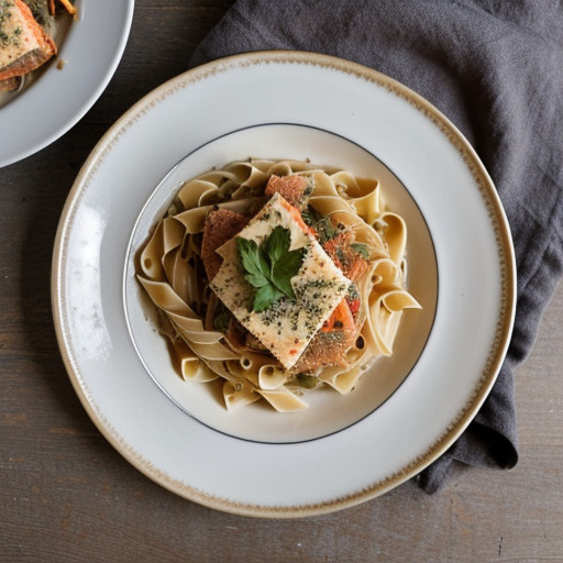 Pasta Con Salmone E Fontina recipe image