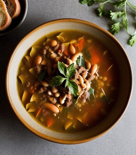 Pasta E Fagioli (Pasta & Bean Soup 08-16-91 recipe image