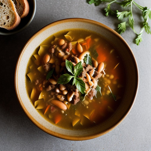 Pasta E Fagioli (Pasta & Bean Soup 08-16-91 recipe image