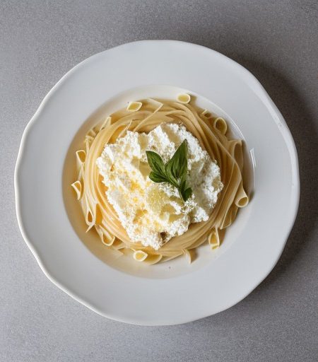 Pasta E Quattro Formaggi (Pasta With Four Che recipe image