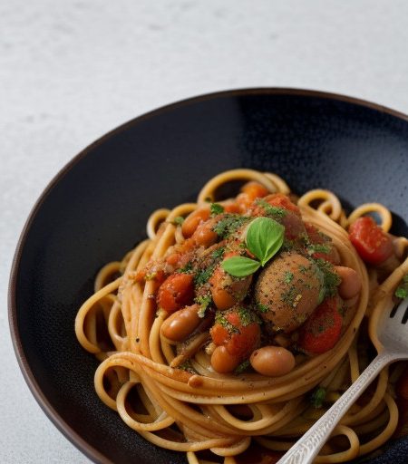 Pasta & Navy Beans in Tomato Sauce recipe image