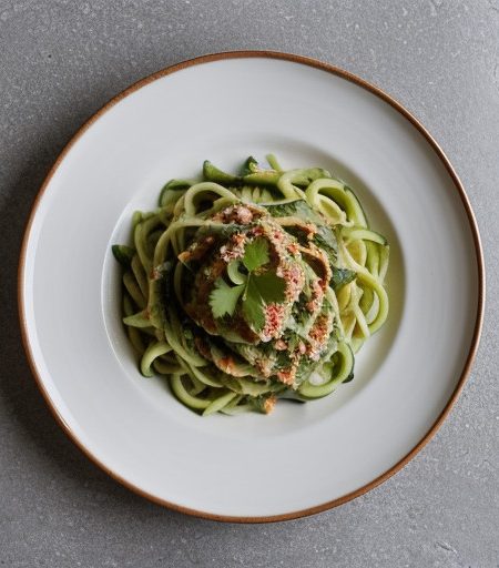 Pasta Rings in Spicy Cucumber Raita recipe image