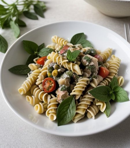Pasta Salad W/Guar Gum Dressing recipe image