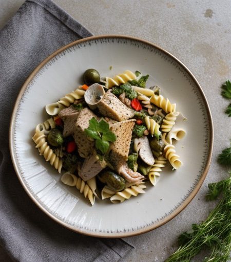 Pasta Salad With Chicken and Artichokes recipe image
