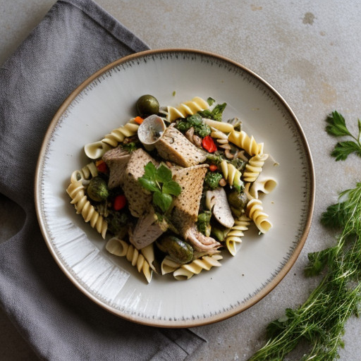 Pasta Salad With Chicken and Artichokes recipe image