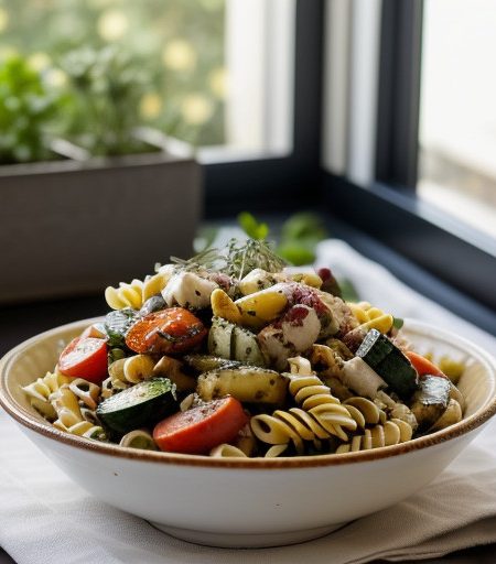 Pasta Salad With Grilled Vegetables - Bon Appetit recipe image