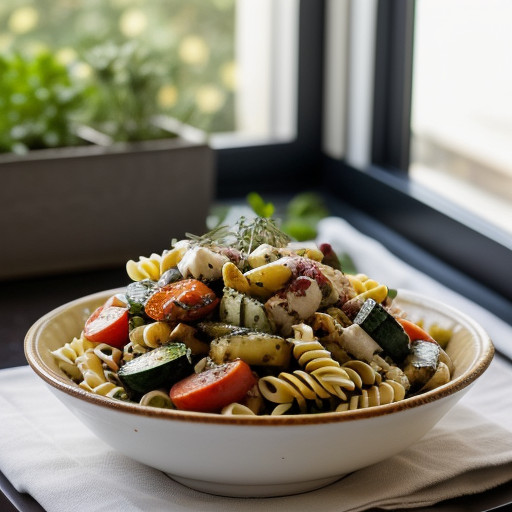 Pasta Salad With Grilled Vegetables - Bon Appetit recipe image