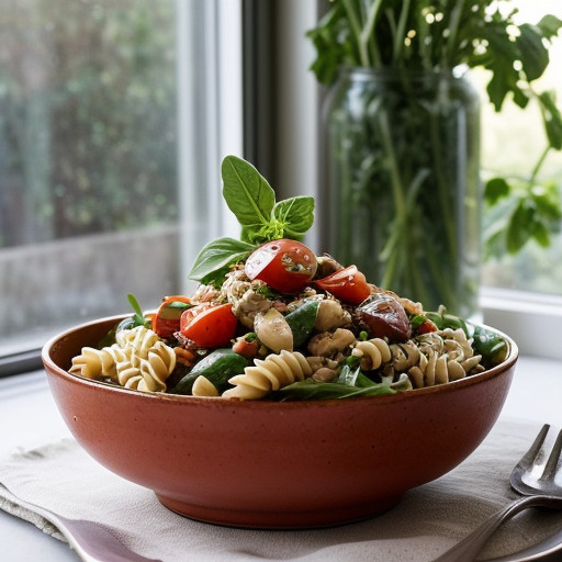Pasta Salad With Rocket & Tomato Dressing recipe image