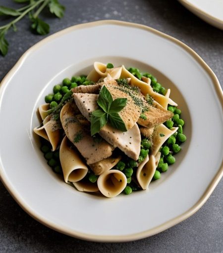 Pasta Shells With Peas & Chicken recipe image