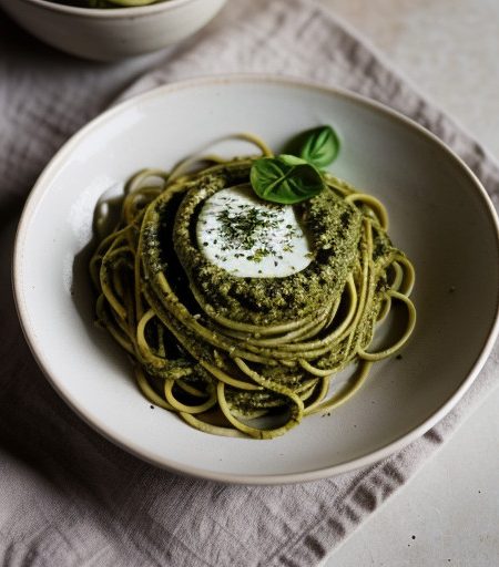 Pasta & Spinach Pesto recipe image