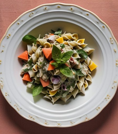 Pasta-Turkey Salad With Melon Fans recipe image