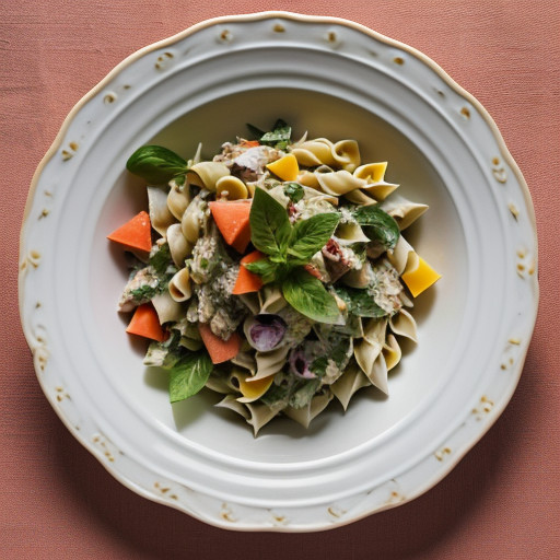 Pasta-Turkey Salad With Melon Fans recipe image