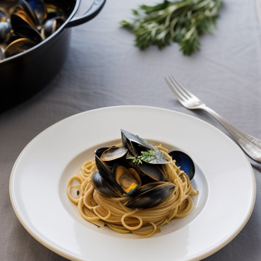 Pasta W/Mussels recipe image