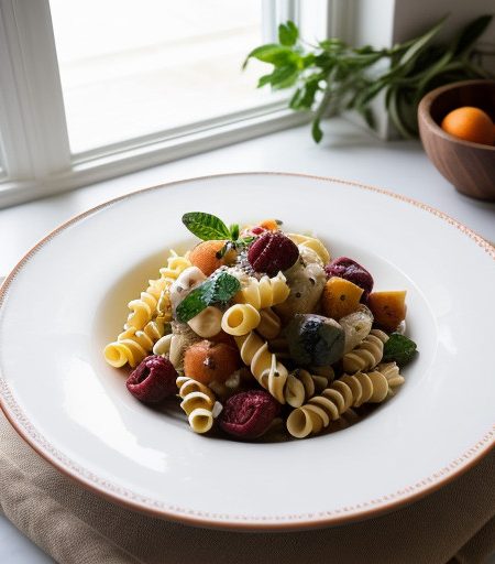 Pasta & Walnut Fruit Salad recipe image