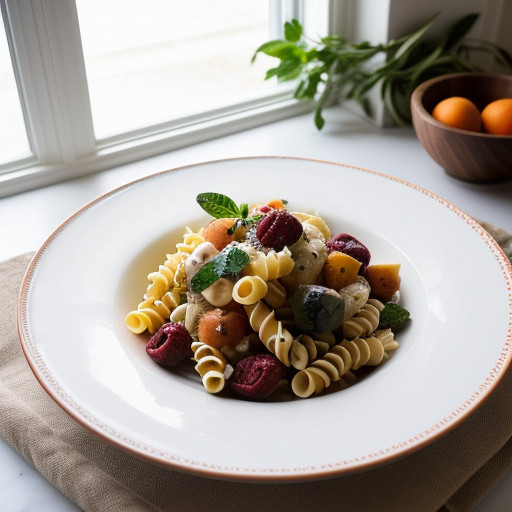 Pasta & Walnut Fruit Salad recipe image
