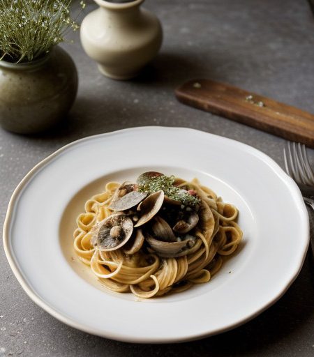 Pasta With Anchovy & Clam Sauce *** (Btvc62 recipe image