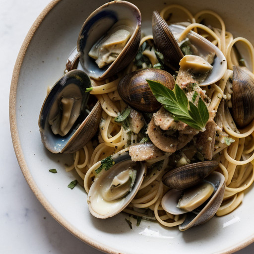 Pasta With Anchovy & Clam Sauce recipe image