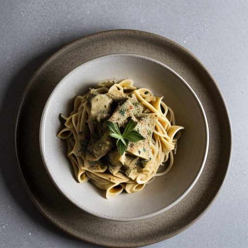 Pasta With Artichoke Sauce recipe image