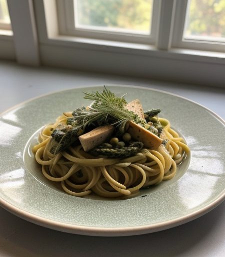Pasta With Asparagas Gremolata recipe image