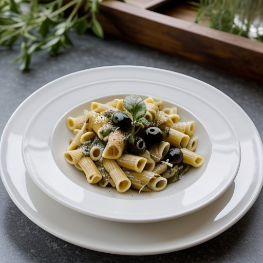 Pasta With Black Olives recipe image