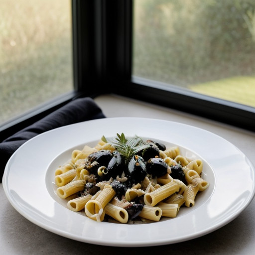 Pasta With Black Olives recipe image