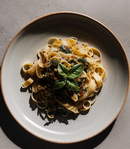 Pasta With Chard~ Garlic & Anchovies recipe image