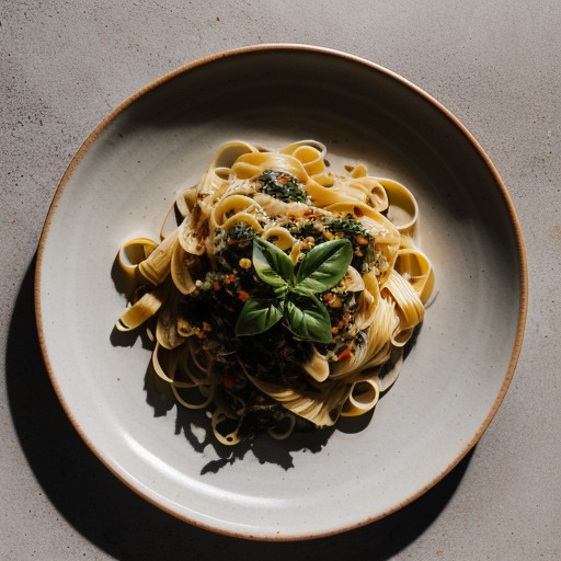 Pasta With Chard~ Garlic & Anchovies recipe image