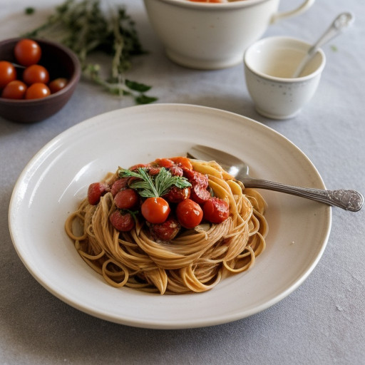 Pasta With Cherry Tomato Sauce recipe image