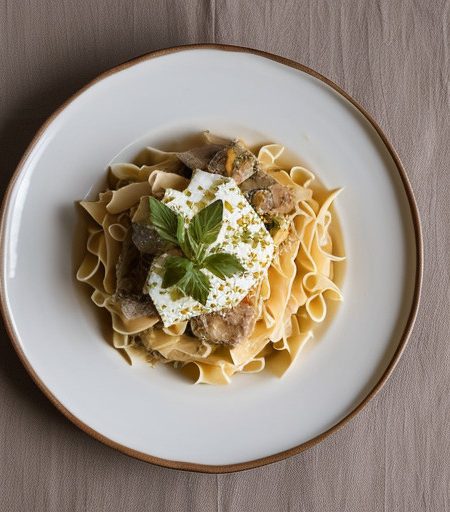 Pasta With Chicken & Four Cheeses -Kvnh17 recipe image