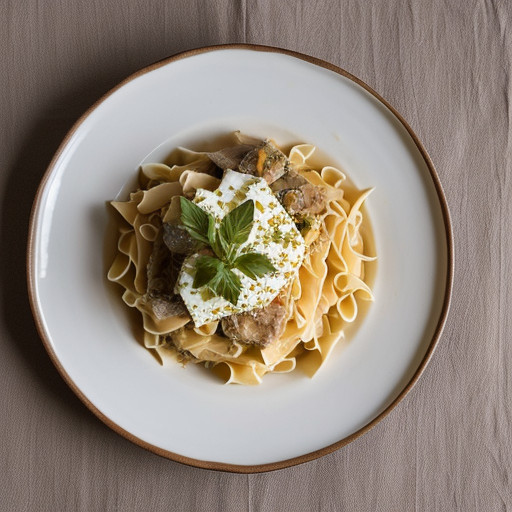 Pasta With Chicken & Four Cheeses -Kvnh17 recipe image