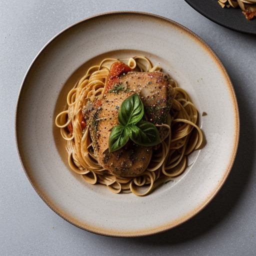 Pasta With Chicken~ Tomato & Romano recipe image