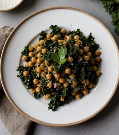 Pasta With Chickpeas & Kale recipe image