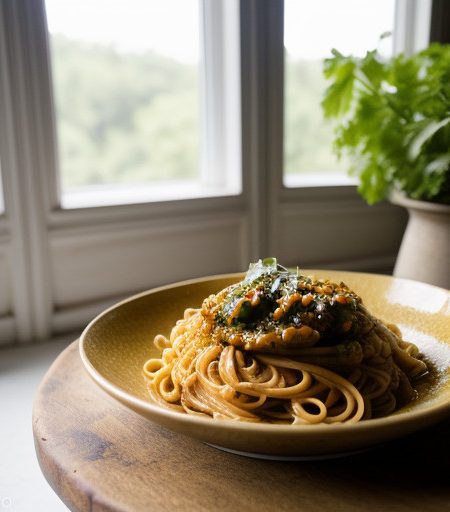 Pasta With Chile Ancho Sauce recipe image