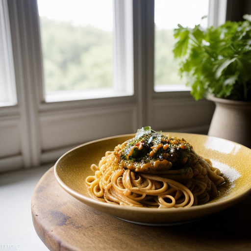 Pasta With Chile Ancho Sauce recipe image