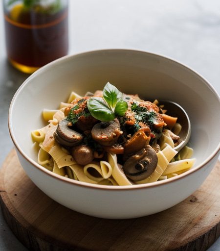Pasta With Chunky Tomato Sauce recipe image