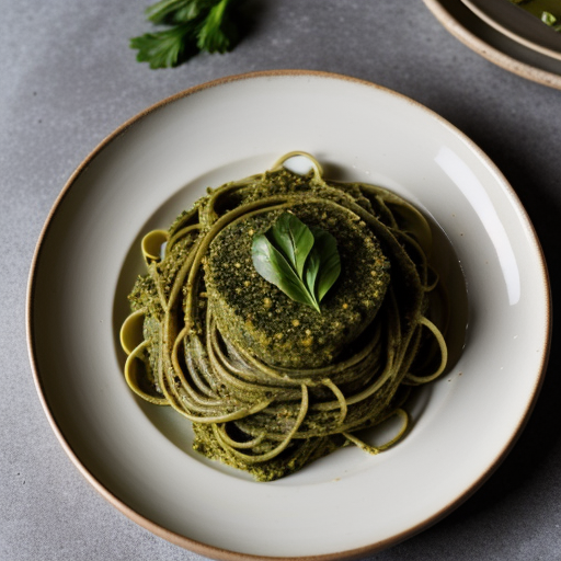 Pasta With Coriander Pesto recipe image