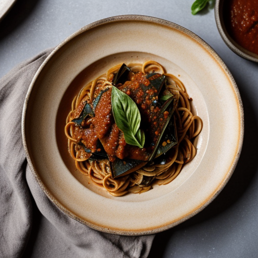 Pasta With Eggplant & Tomato Sauce recipe image