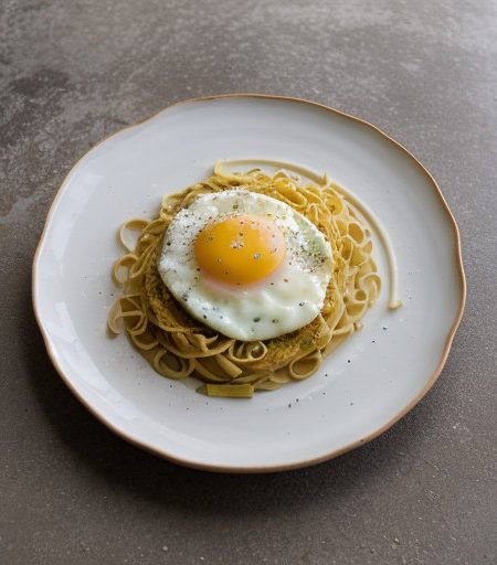 Pasta With Eggs~ Leeks & Cream recipe image