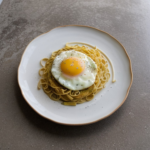 Pasta With Eggs~ Leeks & Cream recipe image