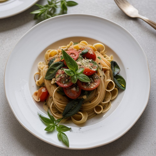 Pasta With Fresh Tomato & Fresh Herbs recipe image